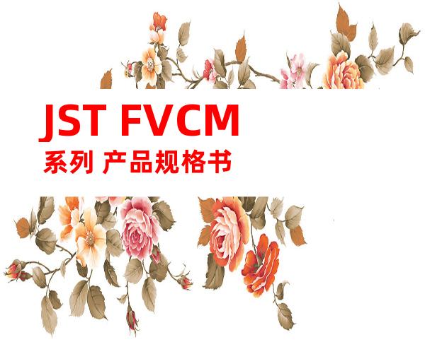 JST FVCM系列 产品规格书